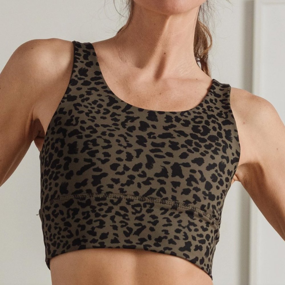 DYI Elevate Bra in Moss Leopard